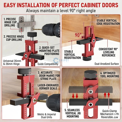 Gripgy™ Cabinet Door Mounting Jig Tool