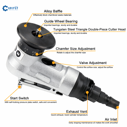 Gripgy™ Pneumatic 45° Chamfering Tool