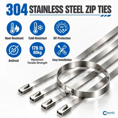 Gripgy™ Stainless Steel Zip Tie Tool Kit: Tension, Lock & Cut in One Squeeze